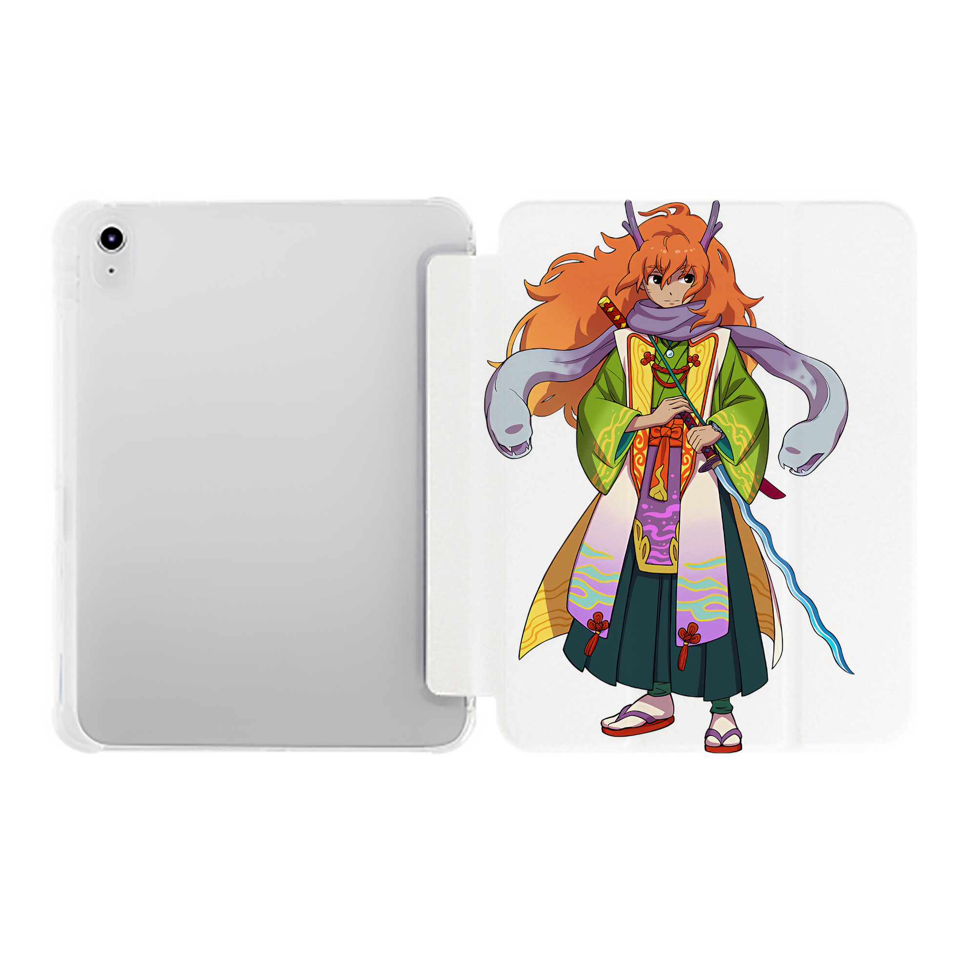 （画像用） 妖怪ウォッチ Yo-kai Watch IPad ケース ペン収納付き 三つ折りスタンド PUレザー×シリコン 対応機種9.5/10.5/10.9インチ